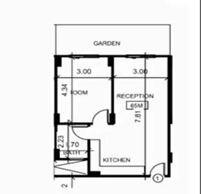 F 1 pool level street + 10 m2 private garden