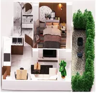 A1 مستوي حمام السباحة يطل على الشارع + 10 م2 حديقة خاصة